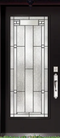 Classic beveled decorative door glass