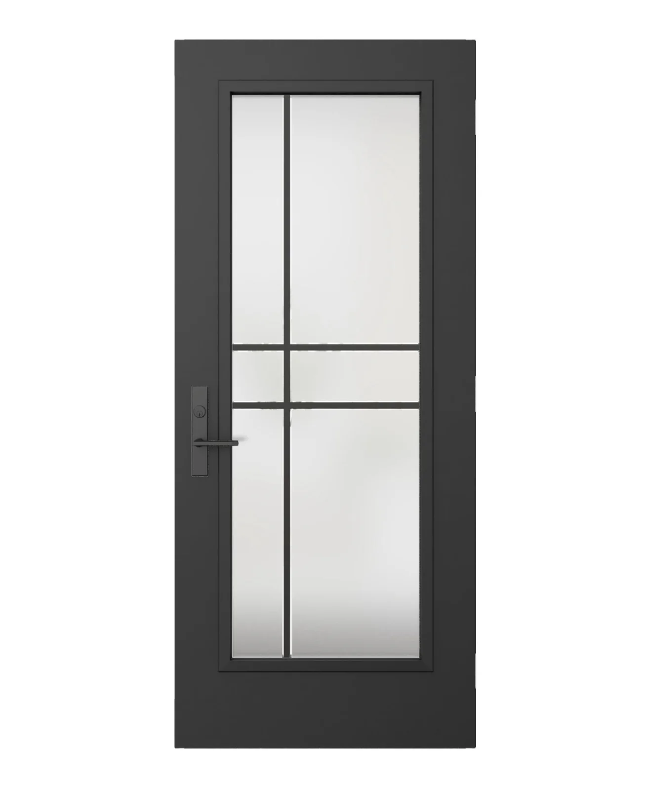 Frosted high-privacy door glass
