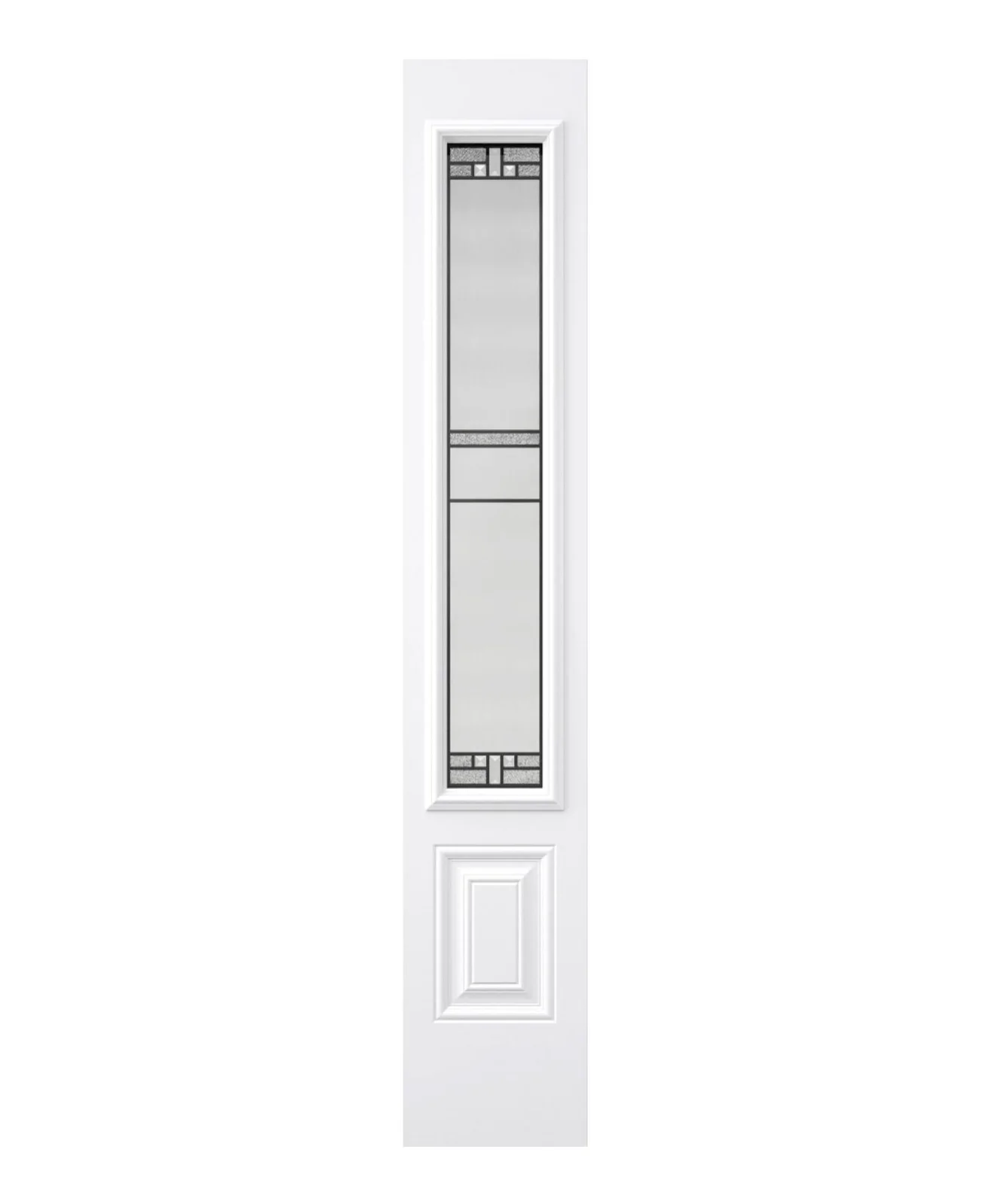 Geometric high-privacy glass in an 8-by-48-inch sidelite