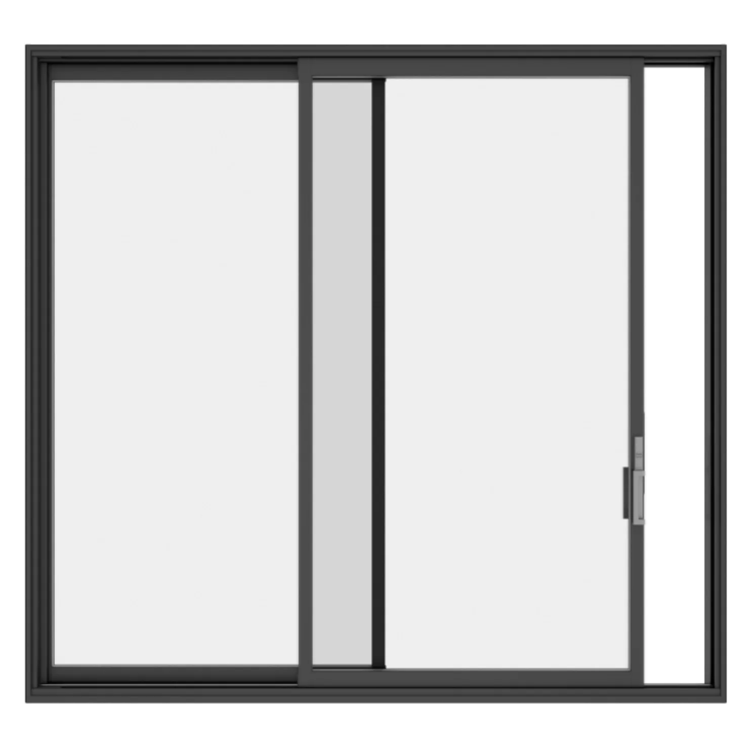 Multi-panel sliding patio door front view