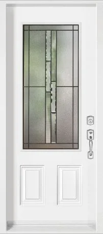Narrow sidelite decorative glass