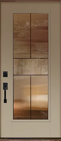 Wide-reed textured door glass